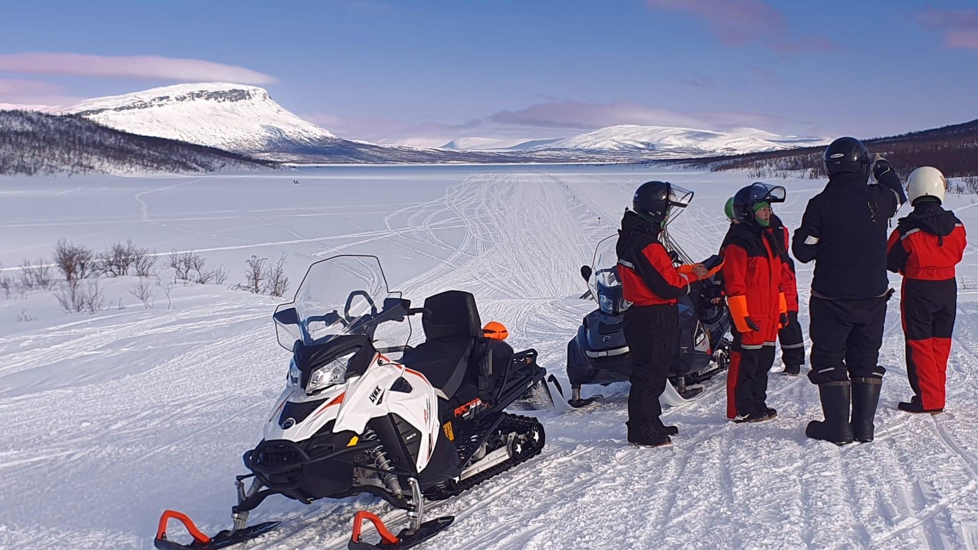 Guests on a break en route to the Three-Country Cairn