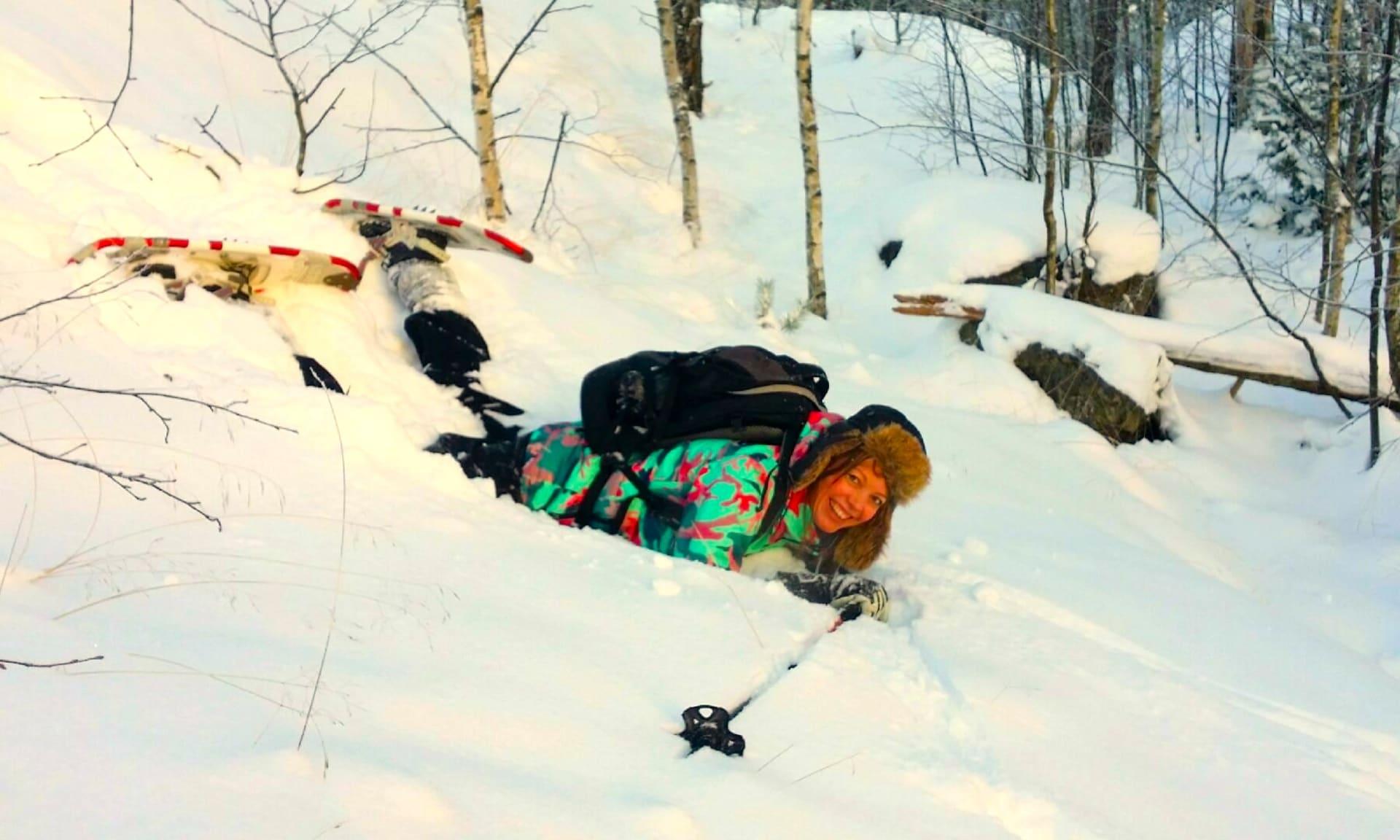 Snowshoeing in Nuuksio