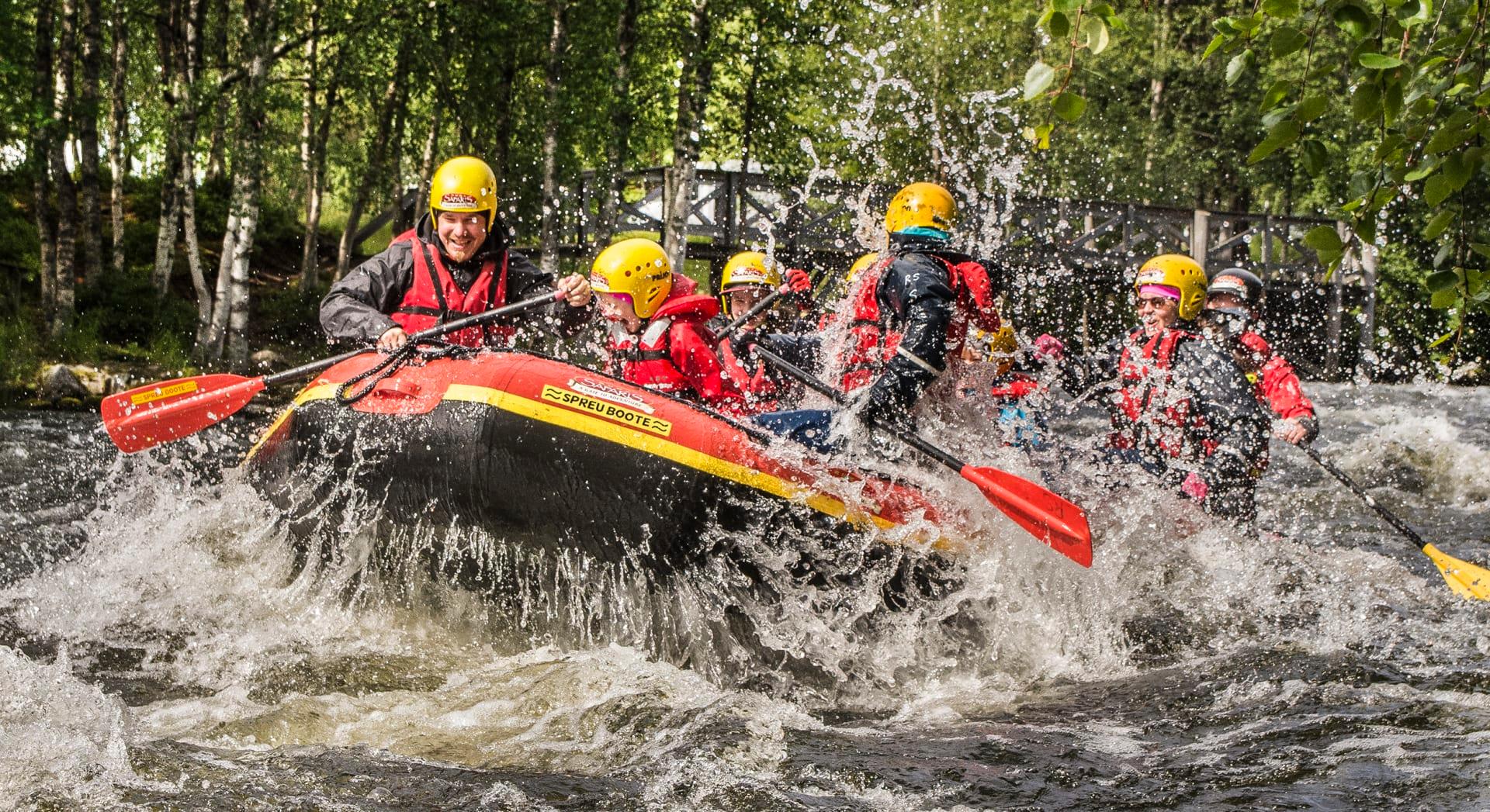 River rafting fun for families in Kuusamo