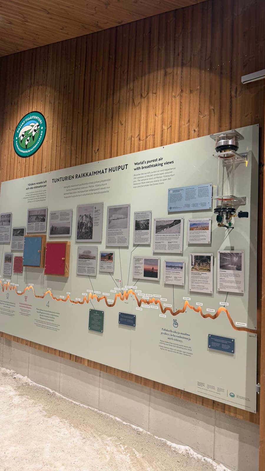 Kuva: Heta Kylmämaa Opastustaulu näyttelyssä.