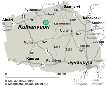 kulhanvuori kartta Kulhanvuoren kulkuyhteydet ja kartat   Luontoon.fi