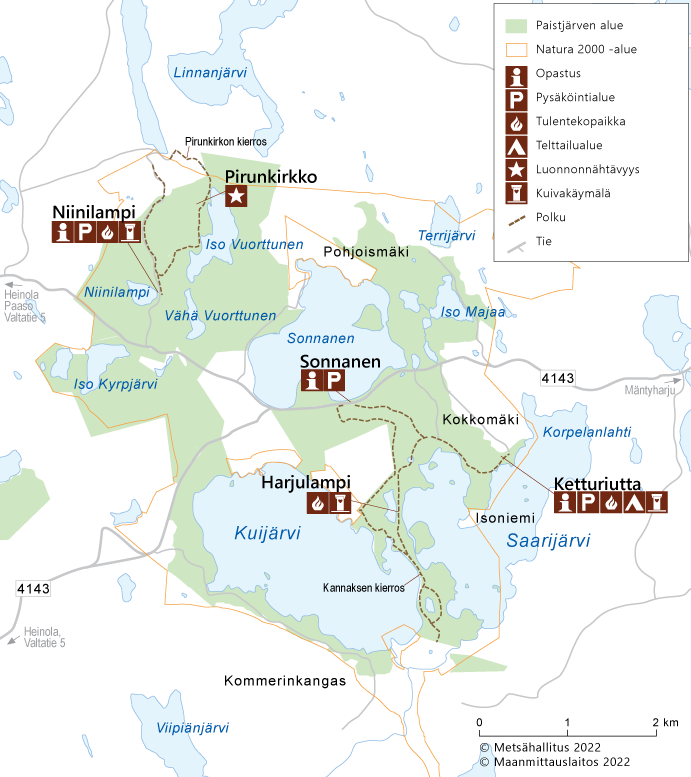 Paistjärven kulkuyhteydet ja kartat 