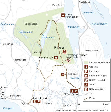 Pisan kartat ja kulkuyhteydet 