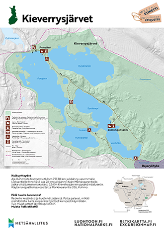 Kieverrysjärvien kulkuyhteydet ja kartat 