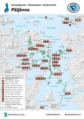 päijänteen kansallispuisto kartta Paijanteen Kulkuyhteydet Ja Kartat Luontoon Fi päijänteen kansallispuisto kartta