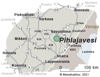 Pihlajaveden kulkuyhteydet ja kartat 