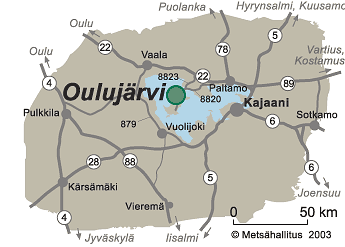 Saapuminen Oulujärvelle 