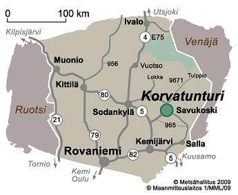 Vieraile Savukosken opastuskeskuksessa 