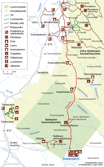 ruijanpolku kartta Ruijanpolku Kartatjakulkuyhteydet Leipis Liesjarven Kansallispuisto Luontoon Fi ruijanpolku kartta